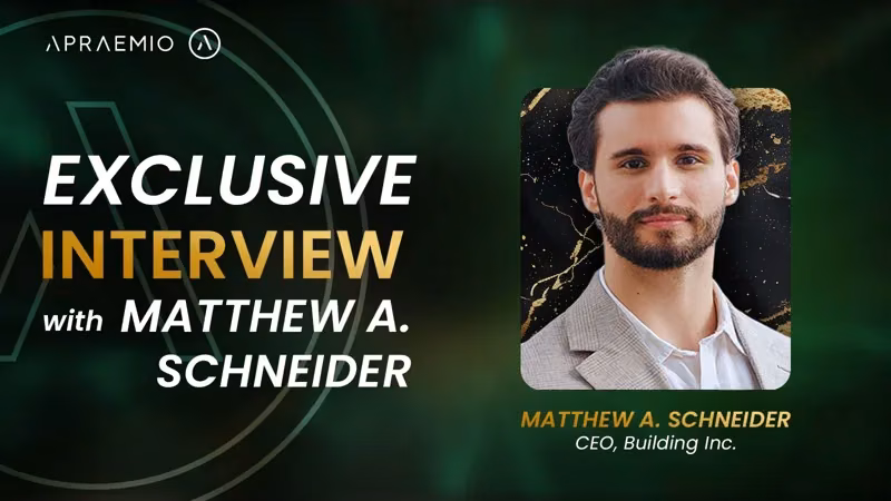Matthew A. Schneider Interviewed by APRAEMIO: RWA Tokenization — cover